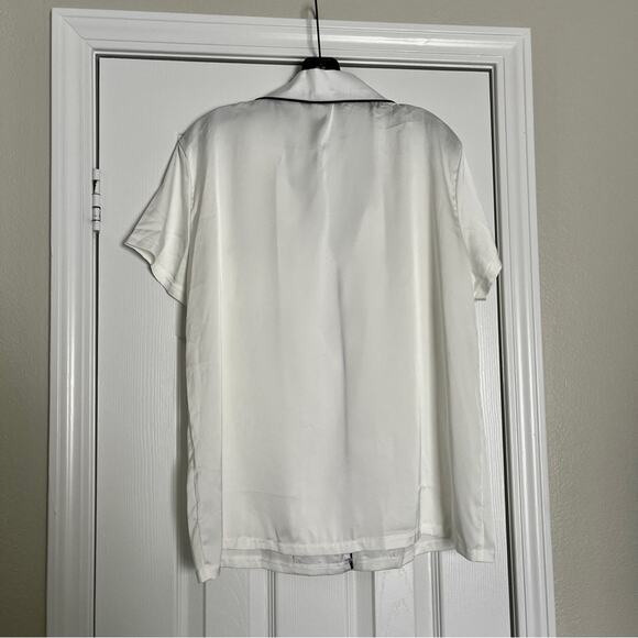 BLUEBELLA White & Black Satin PJs Set - Picture 5 of 9